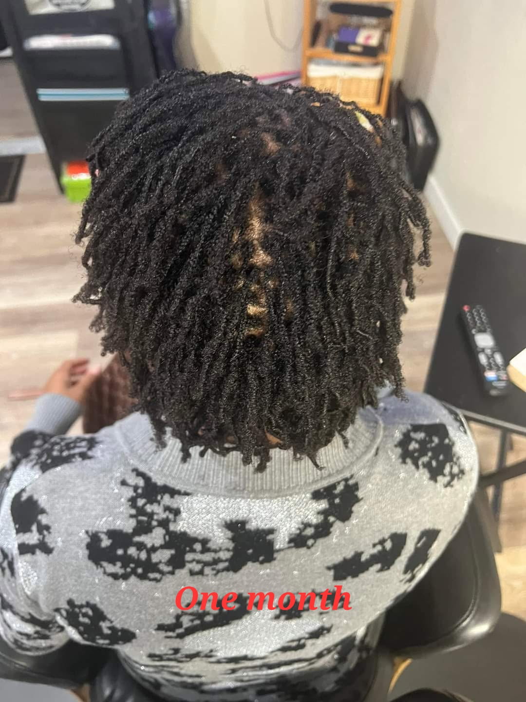 One month of loc growth after a retwist